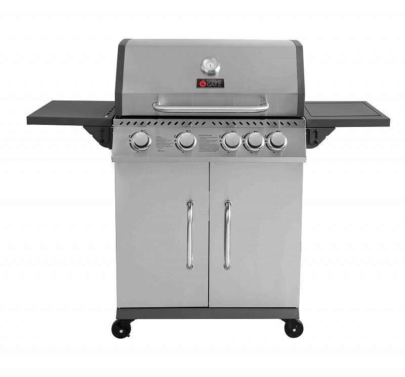 Thermogatz GS GRILL ELITE Ψησταρια Υγραερίου Μαντεμένιας Σχάρας 70x42εκ. με 4 Εστίες 14,5kW και Πλαϊνό Μάτι