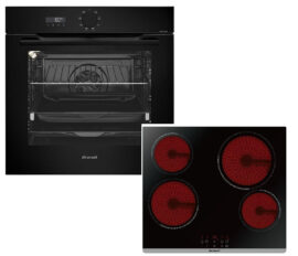 Brandt Φούρνος άνω Πάγκου 73lt με Κεραμικές Εστίες Π56εκ. Μαύρος BOH7534BB + BPV 6421B